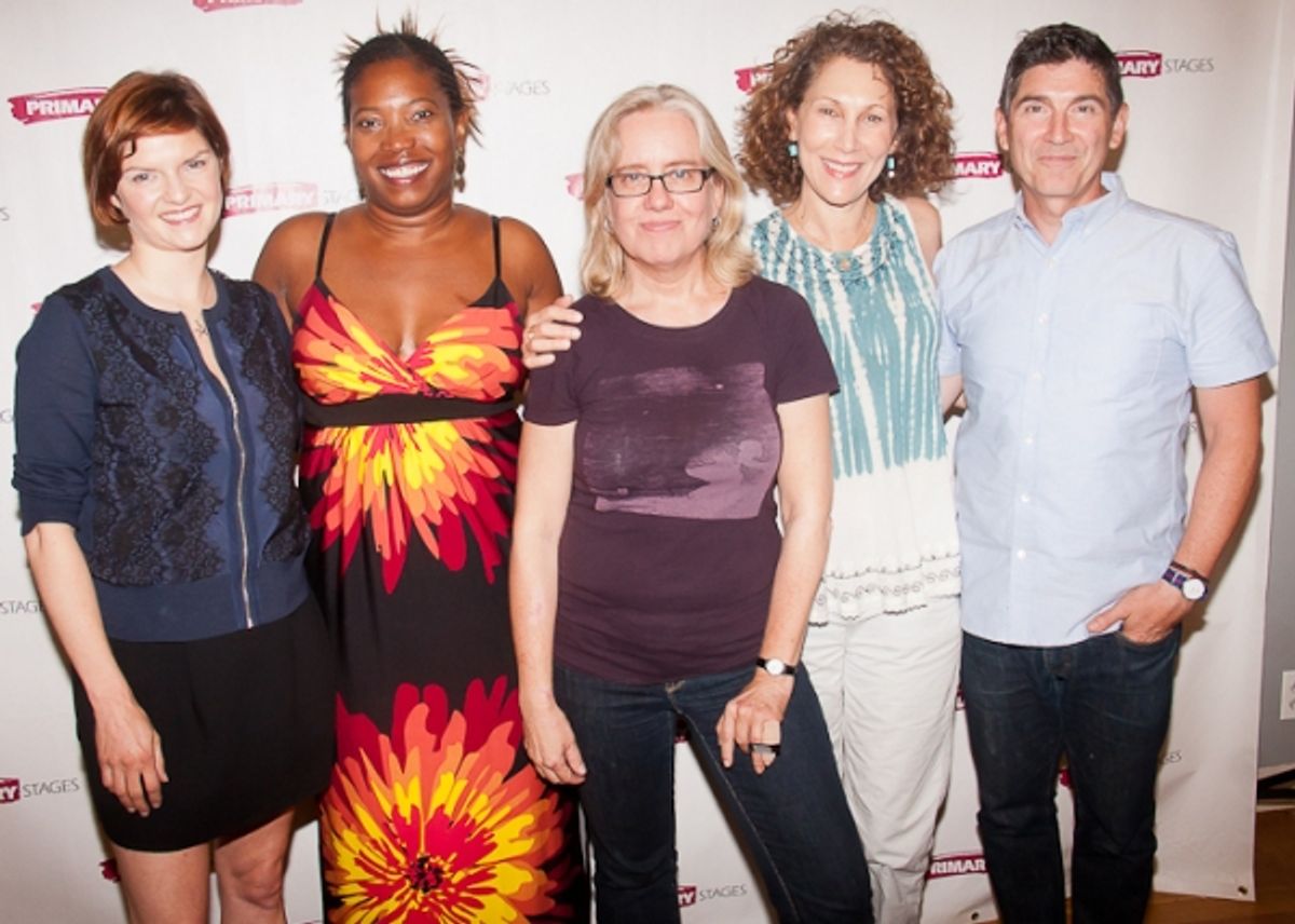 Mary Bacon, Saidah Arrika Ekulona, Lisa Peterson, Randy Graff and James Lecesne at 