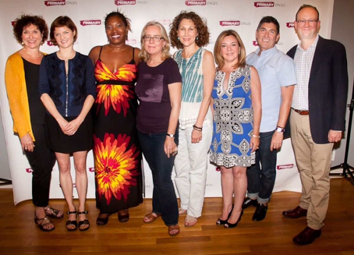 Joan Stein, Mary Bacon, Saidah Arrika Ekulona, Lisa Peterson, Randy Graff, Susan R. Rose, James Lecesne, and Andrew Leynse at 