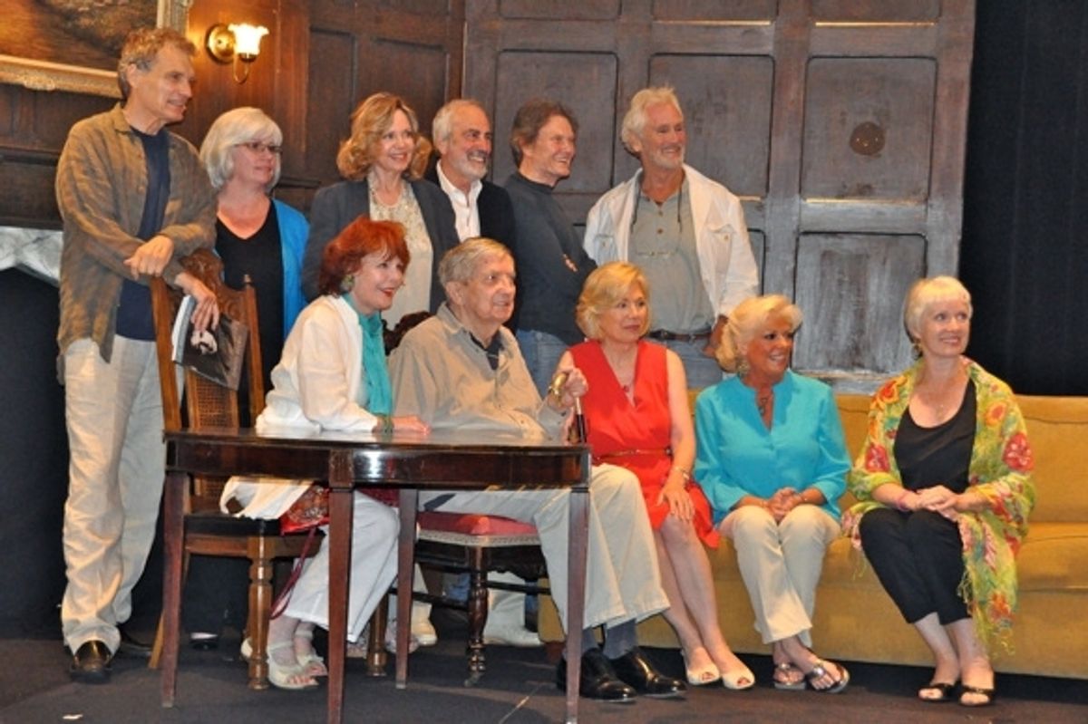 The Cast of Dark Shadows Reunion Shot-David Selby, Sharon Smyth, Lara Parker, Jerry Lacy, Roger Davis, Christopher Pennock, Marie Wallace, Jonathan Frid, Kathryn Leigh Scott, Kathleen Cody and Barbara Woronko at 