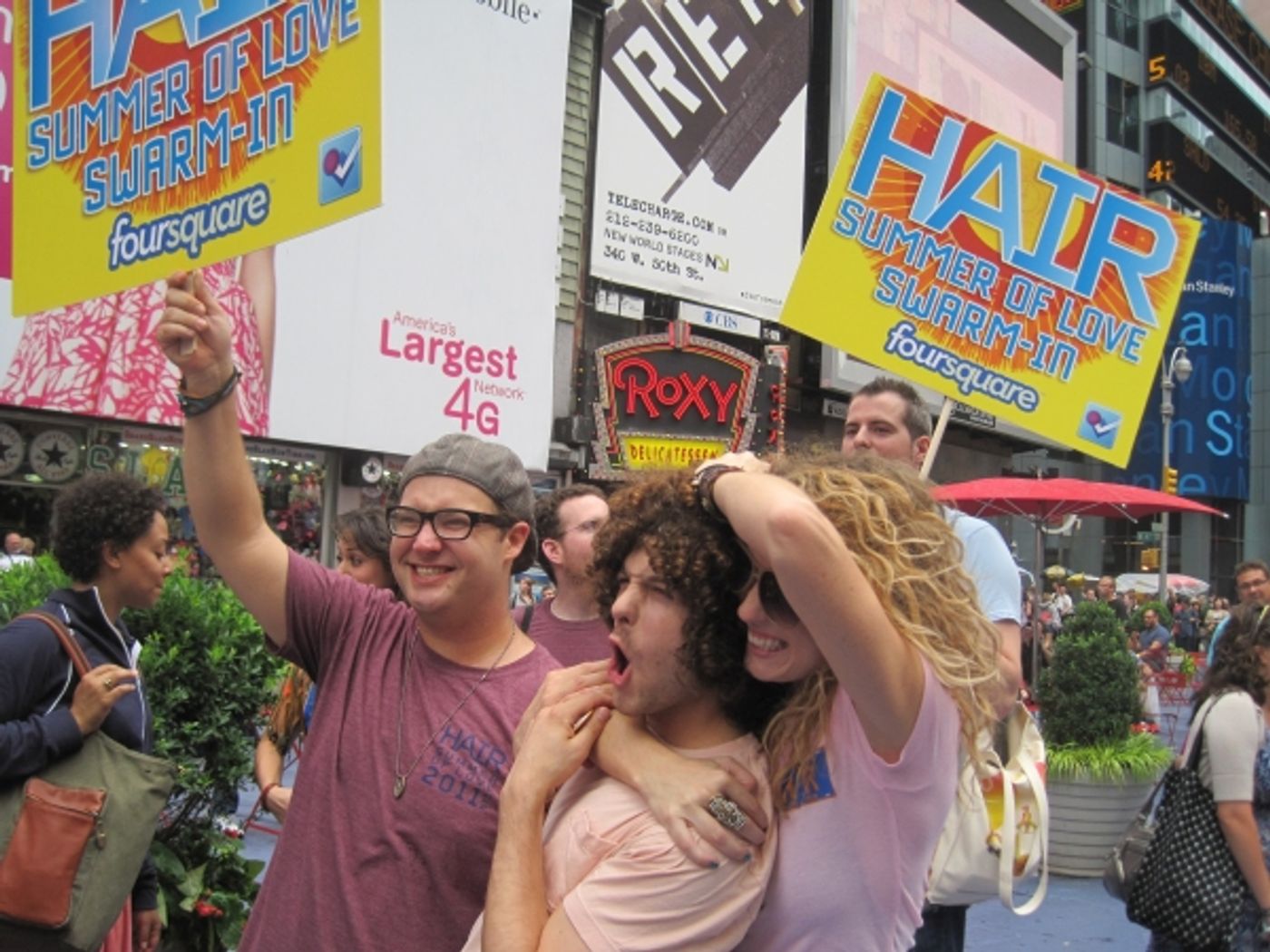 Photo Flash: HAIR Cast Performs at Foursquare Swarm-In!  Image