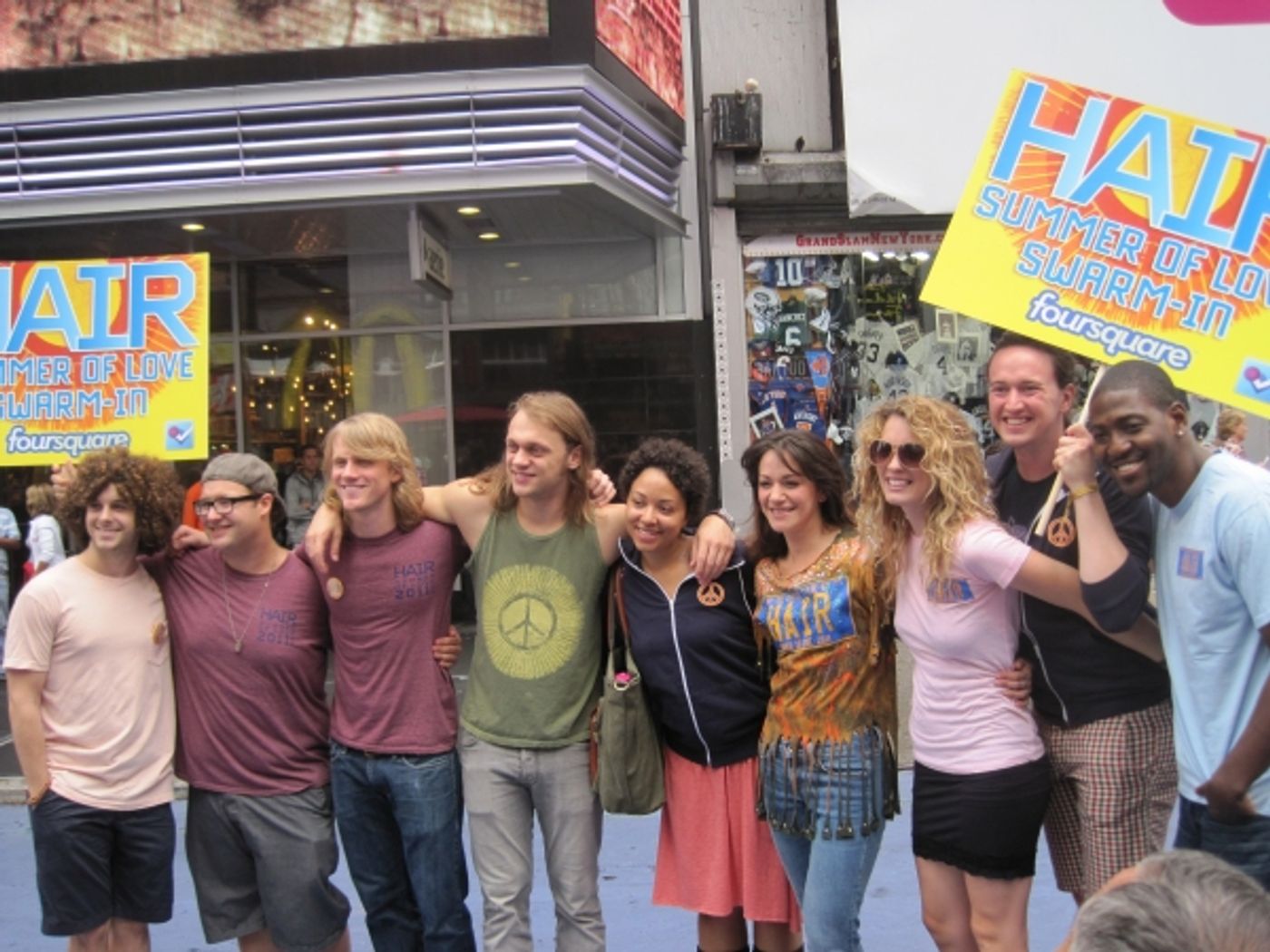 Photo Flash: HAIR Cast Performs at Foursquare Swarm-In!  Image