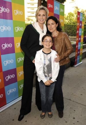 SANTA MONICA, CA - AUGUST 15: Jane Lynch (L), Haden Collette Ryan-Embry and Dr. Lara Embry attend Fox's 'Glee' Sing-A-Long event at Santa Monica High School on August 15, 2011 in Santa Monica, California. (Photo by Frank Micelotta/Picturegroup) @ BroadwayWorld SANTA MONICA, CA - AUGUST 15: Jane Lynch (L), Haden Collette Ryan-Embry and Dr. Lara Photo