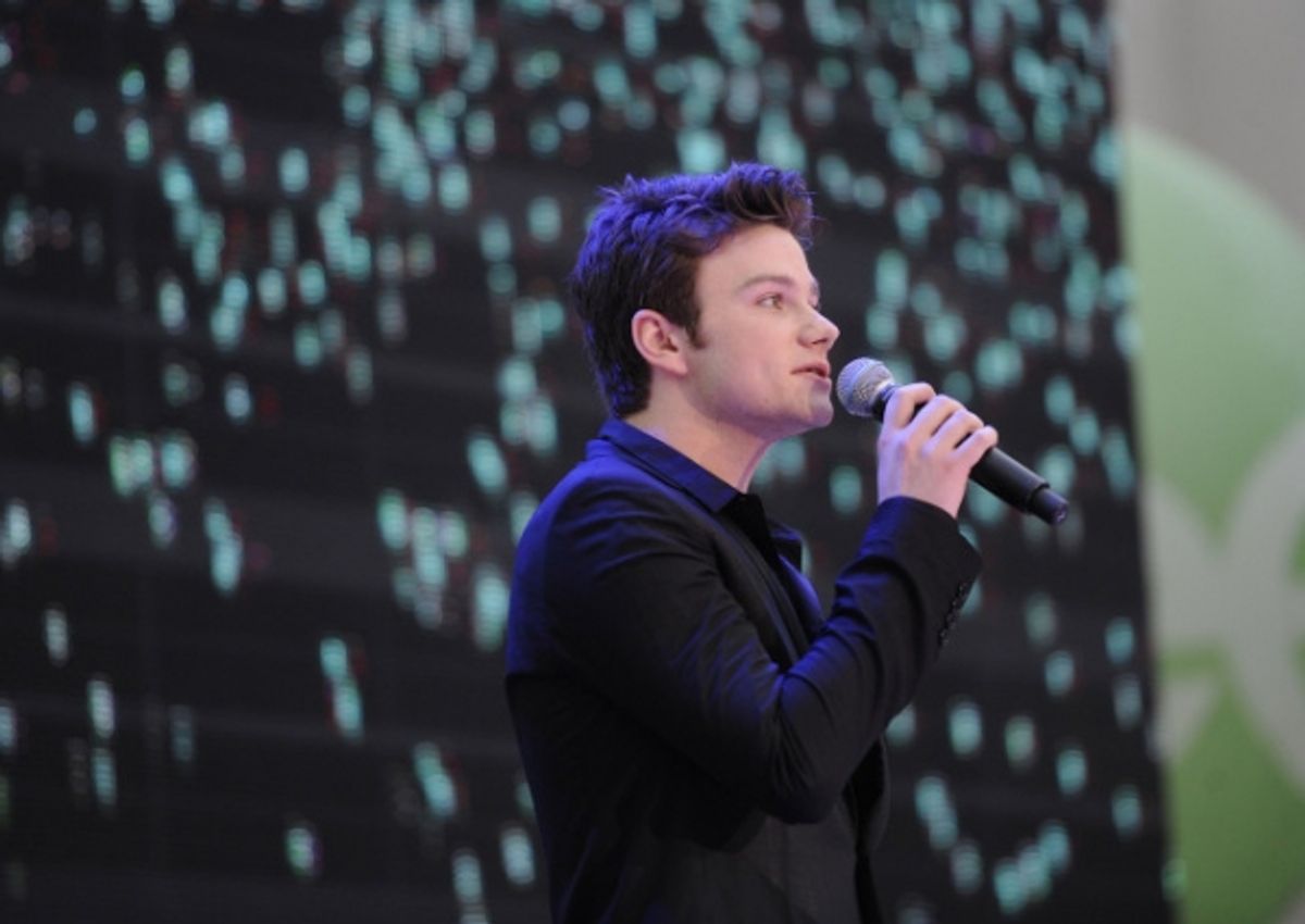 SANTA MONICA, CA - AUGUST 15: Actors Chris Colfer attends the Fox's 'Glee' Sing-A-Long event at Santa Monica High School on August 15, 2011 in Santa Monica, California. (Photo by Frank Micelotta/Picturegroup) at 