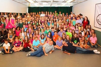 Marc Shaiman and Scott Wittman with the students of Broadway Artists Alliance Photo