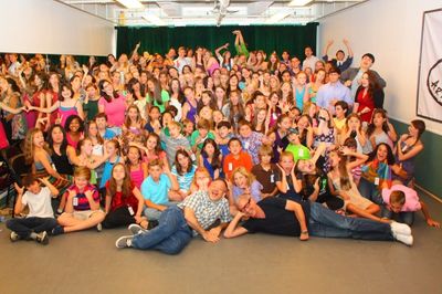 Marc Shaiman and Scott Wittman with the students of Broadway Artists Alliance Photo