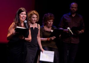 Dayle Rayfel, Tovah Feldshuh, Joy Behar, and Scott Adsit Photo