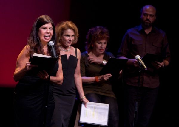Dayle Rayfel, Tovah Feldshuh, Joy Behar, and Scott Adsit Photo