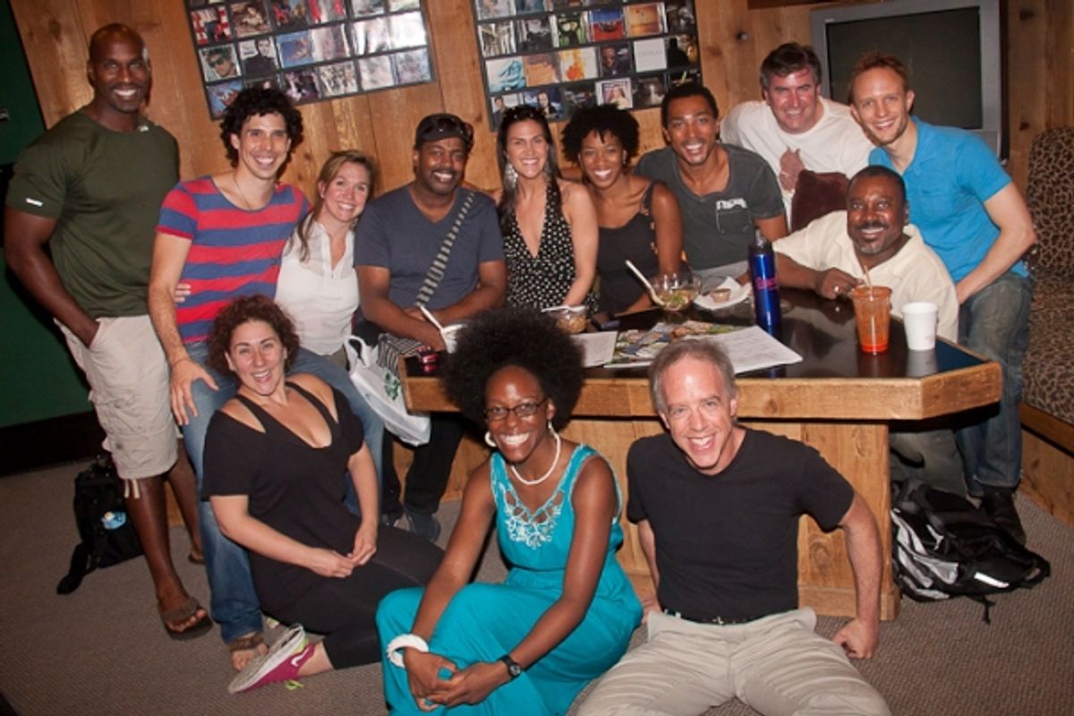 Back Row, L to R : Alan H. Green, Ernie Pruneda, Holly Davis, Lance Roberts, Alena Watters, Rashidra Scott, Charl Brown, Danny Stiles, Aron Accurso, Kingsley Leggs (kneeling) Front Row L to R: Marissa Perry, Kimberly Marable, Michael Englander
 at 