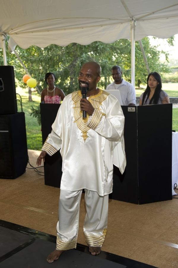 Ronald K. Brown welcomes the guests Photo