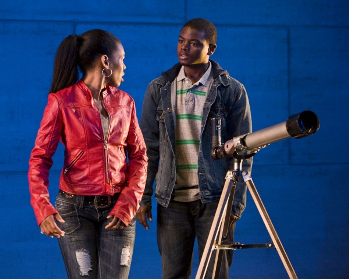 Angela Lewis as 'Annie' and J. Mallory McCree as 'Malik' at 