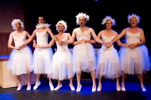 L-R: Shane Delavan ( John/James), Preston Lee Britton (Buzz), Keith Rabin Jr. (Ramon), Todd Black (Gregory), Chris Silberman ( Bobby), Andy Anderson (Arthur) @ BroadwayWorld L-R: Shane Delavan ( John/James), Preston Lee Britton (Buzz), Keith Rabin Jr. (Ramon Photo