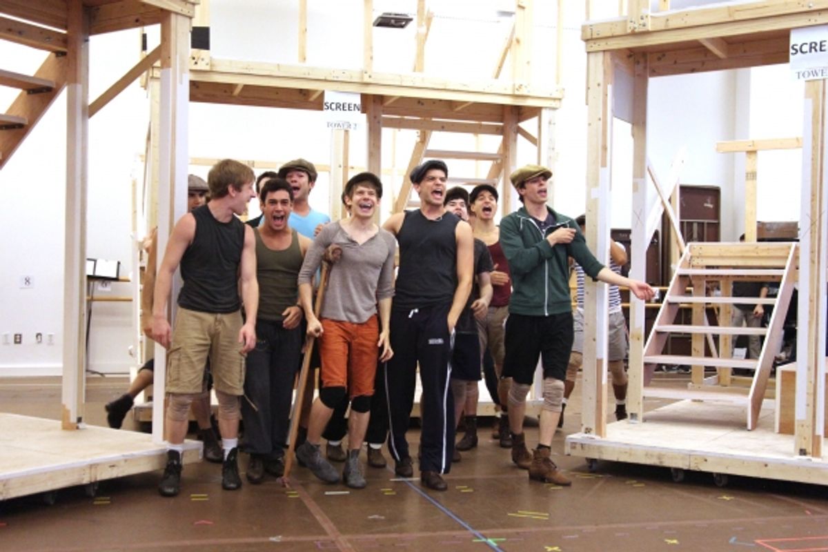Jeremy Jordan and the Ensemble cast of \'Newsies\'
 at 