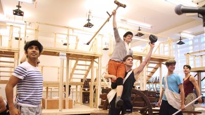 Jeremy Jordan & Andrew Keenan-Bolger and the cast of 'Newsies' Photo