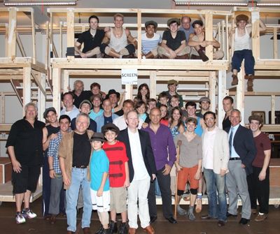 Harvey Fierstein and the Ensemble Cast & Creatives of 'Newsies'
 Photo