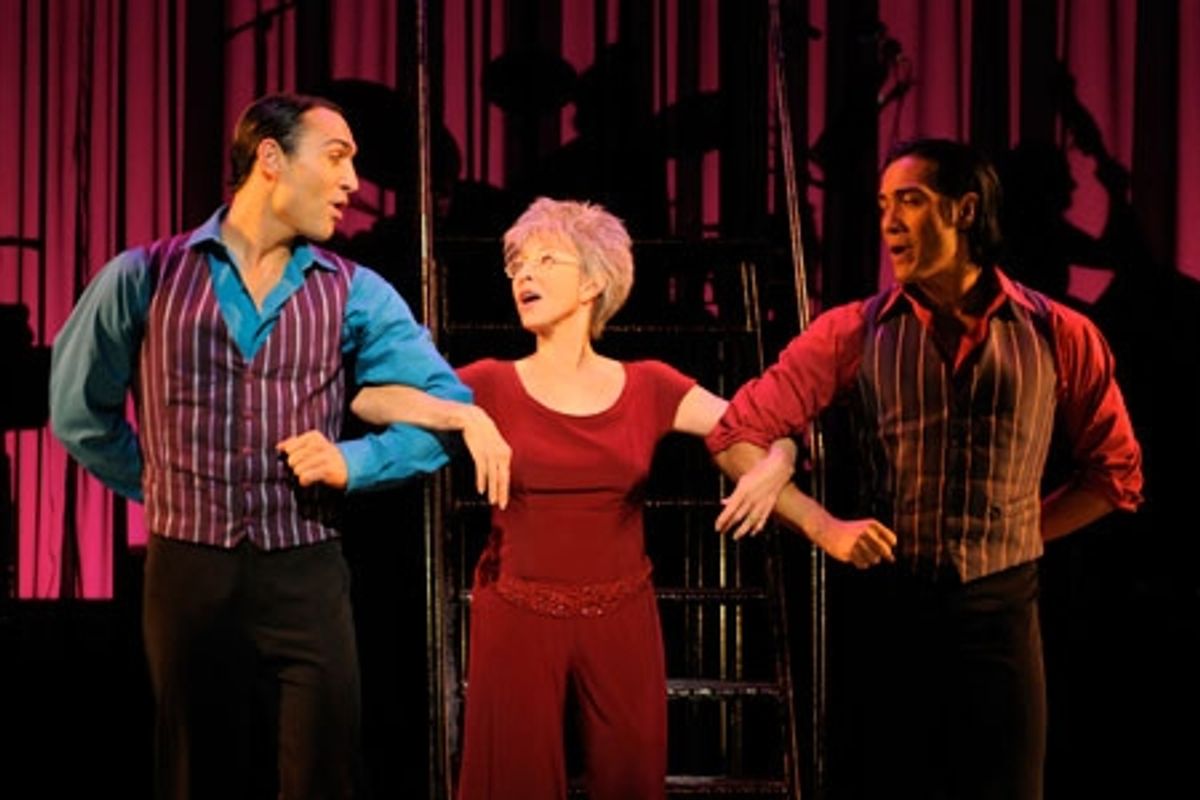 Rita Moreno performs with Salvatore Vassallo (left) and Ray Garcia  at 