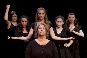 Ã¢â‚¬Å½(L to R) Andrea Heiden (Ilse), Caitlin Burnham (Anna), Carly Kincannon Photo