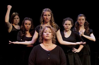 Ã¢â‚¬Å½(L to R) Andrea Heiden (Ilse), Caitlin Burnham (Anna), Carly Kincannon Photo