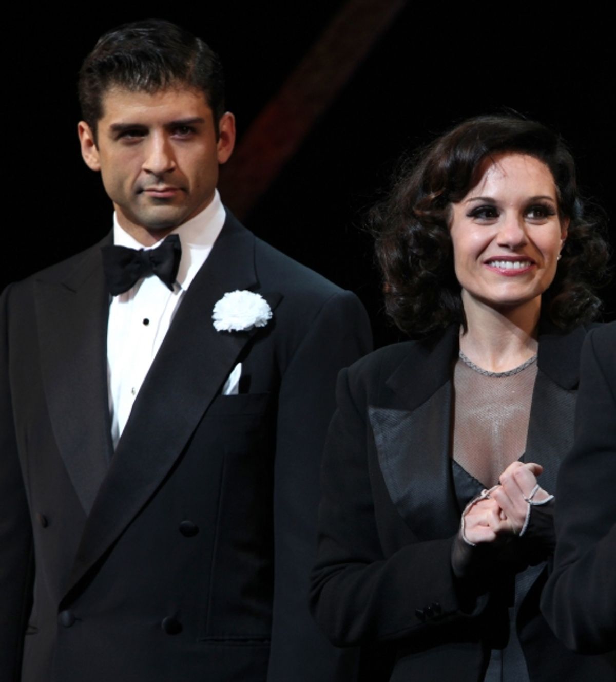 Curtain Call - Kara DioGuardi with Tony Yazbeck as she makes her Broadway Debut as Roxie Hart in 'CHICAGO' on Broadway at the Ambassador Theatre in New York City. at 
