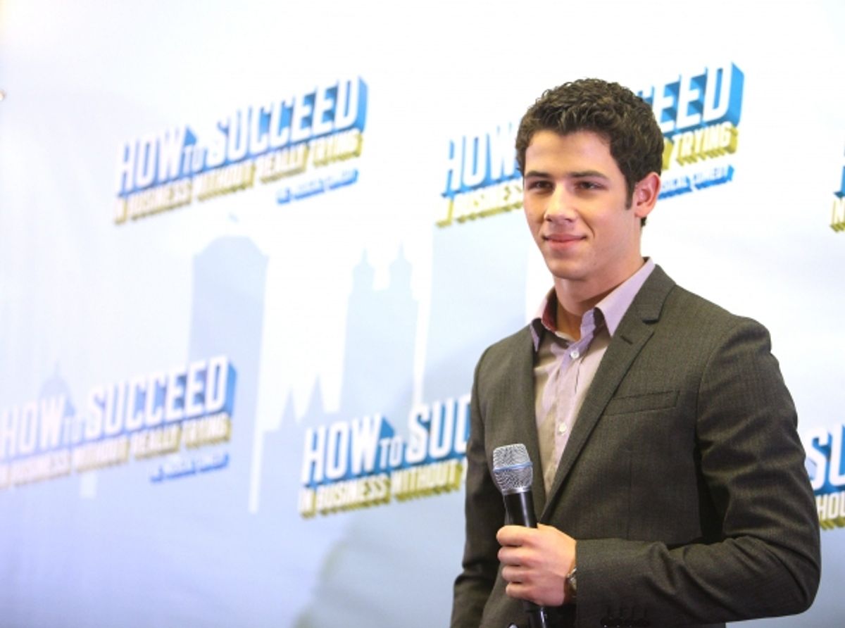 Nick Jonas announces he will star in the Broadway Musical 'How To Succeed in Business without Really Trying' starting January 24, 2012 at the Al Hirschfeld Theatre in New York City. at 