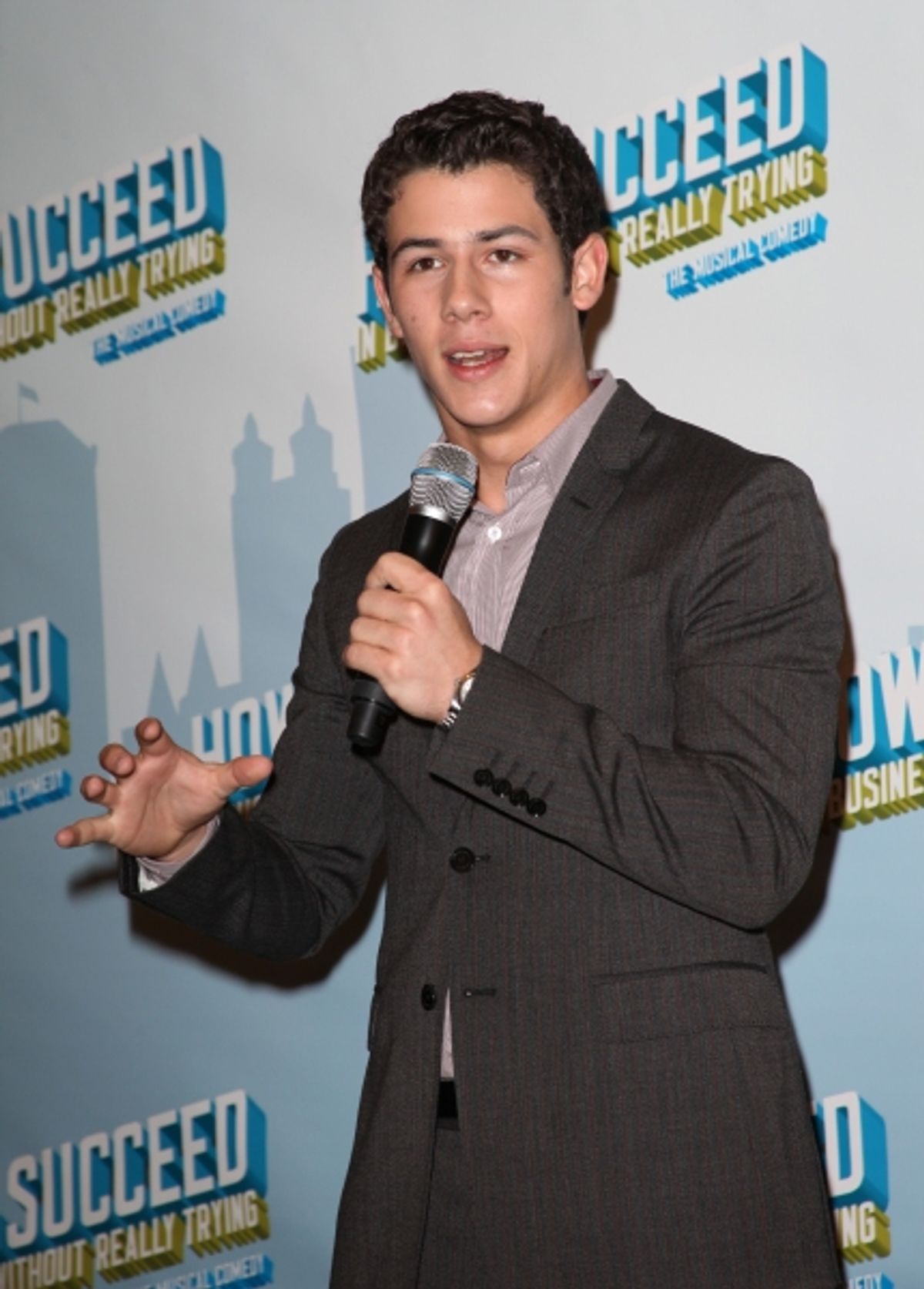 Nick Jonas announces he will star in the Broadway Musical 'How To Succeed in Business without Really Trying' starting January 24, 2012 at the Al Hirschfeld Theatre in New York City. at 