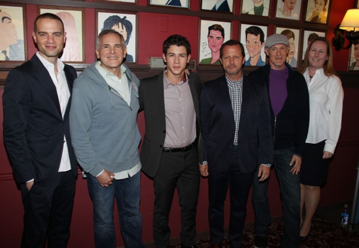 Jordan Roth, Craig Zadan, Nick Jonas, Rob Ashford and Neil Meron  at 