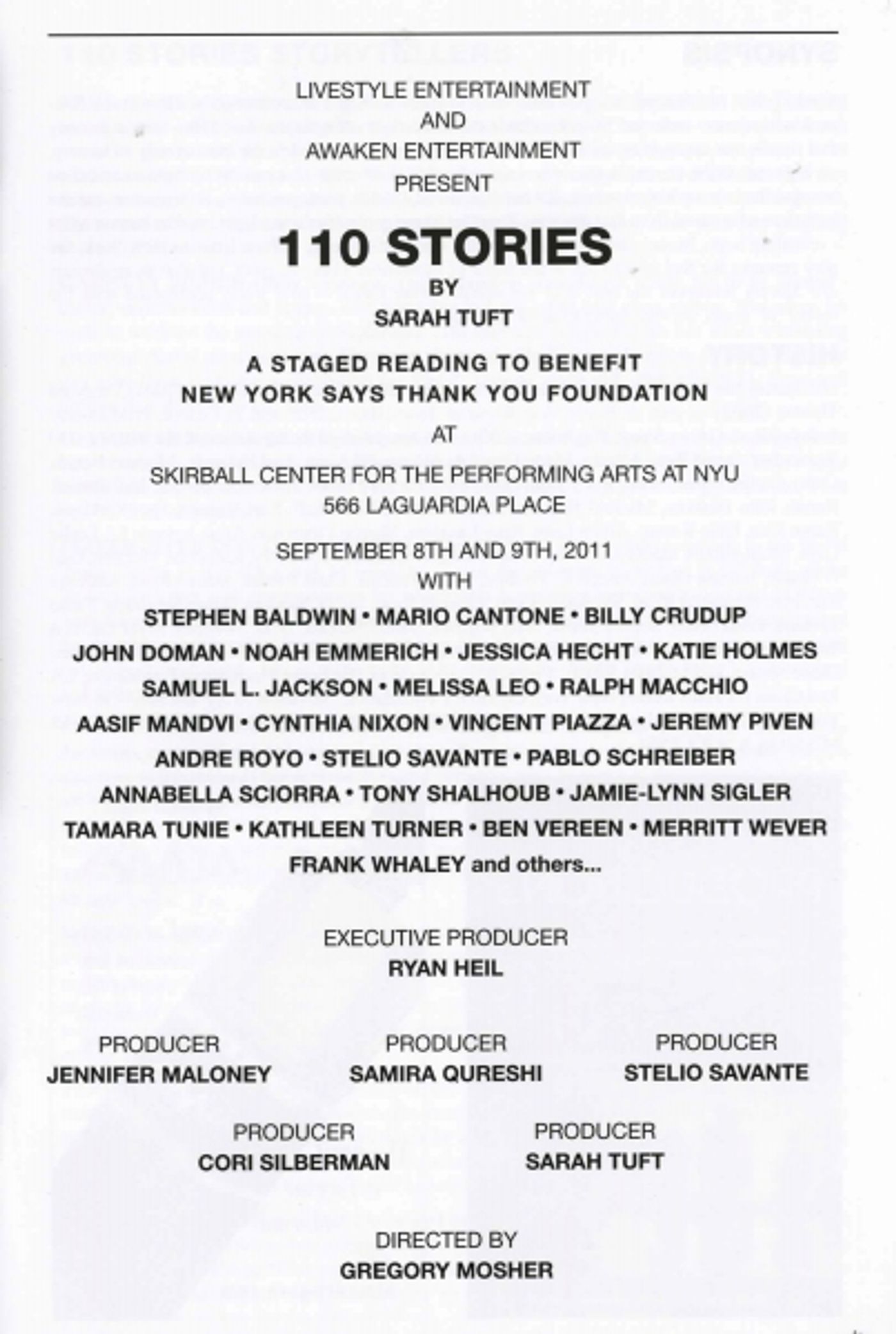 Photo Coverage: Jeremy Piven, Mario Cantone, et al. at 110 STORIES Opening Night!  Image