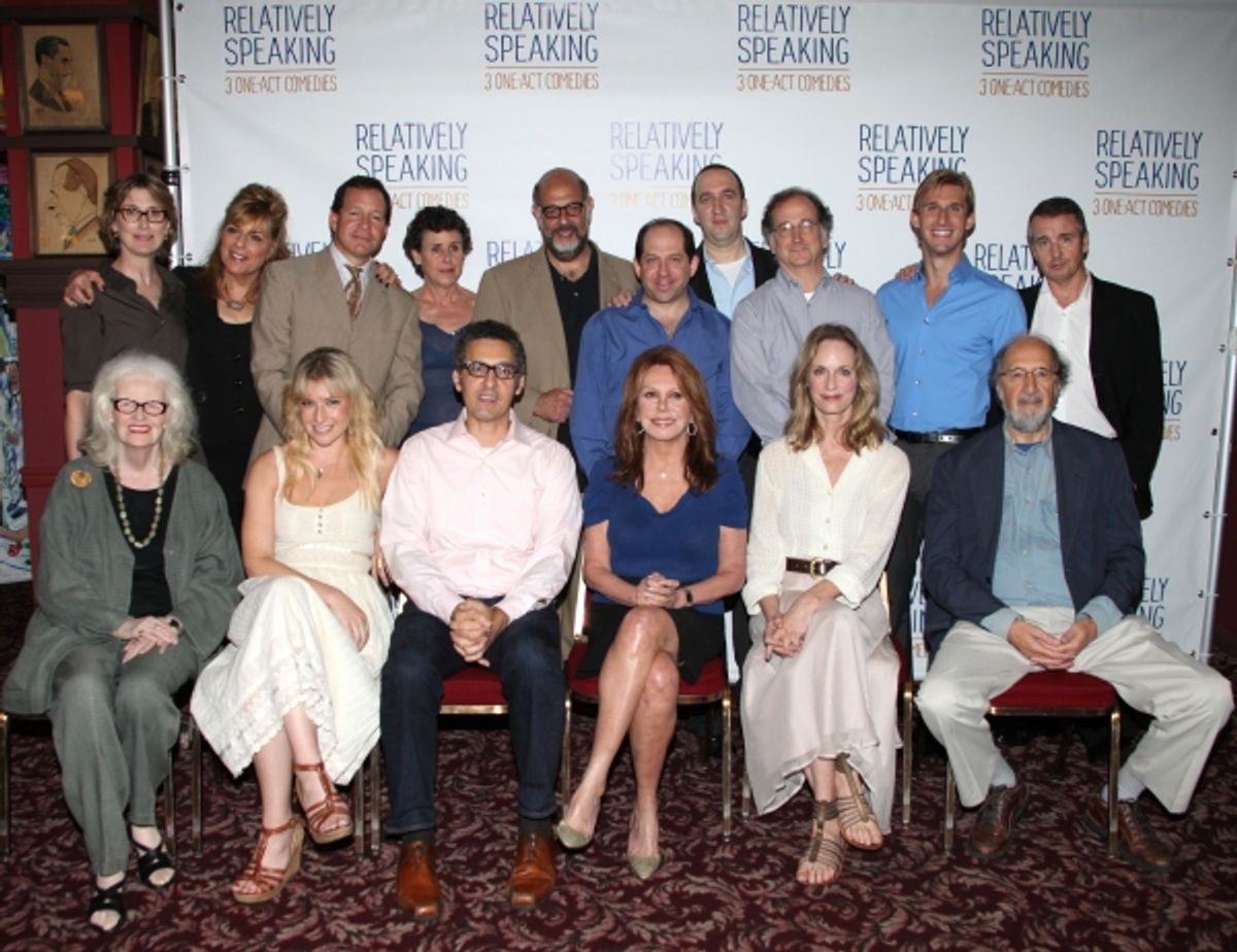 Director John Turturro with Caroline Aaron, Bill Army, Katherine Borowitz, Lisa Emery, Ari Graynor, Steve Guttenberg, Danny Hoch, Julie Kavner, Jason Kravits, Richard Libertini, Mark Linn-Baker, Fred Melamed, Patricia O'Connell, Grant Shaud & Marlo Thomas at 