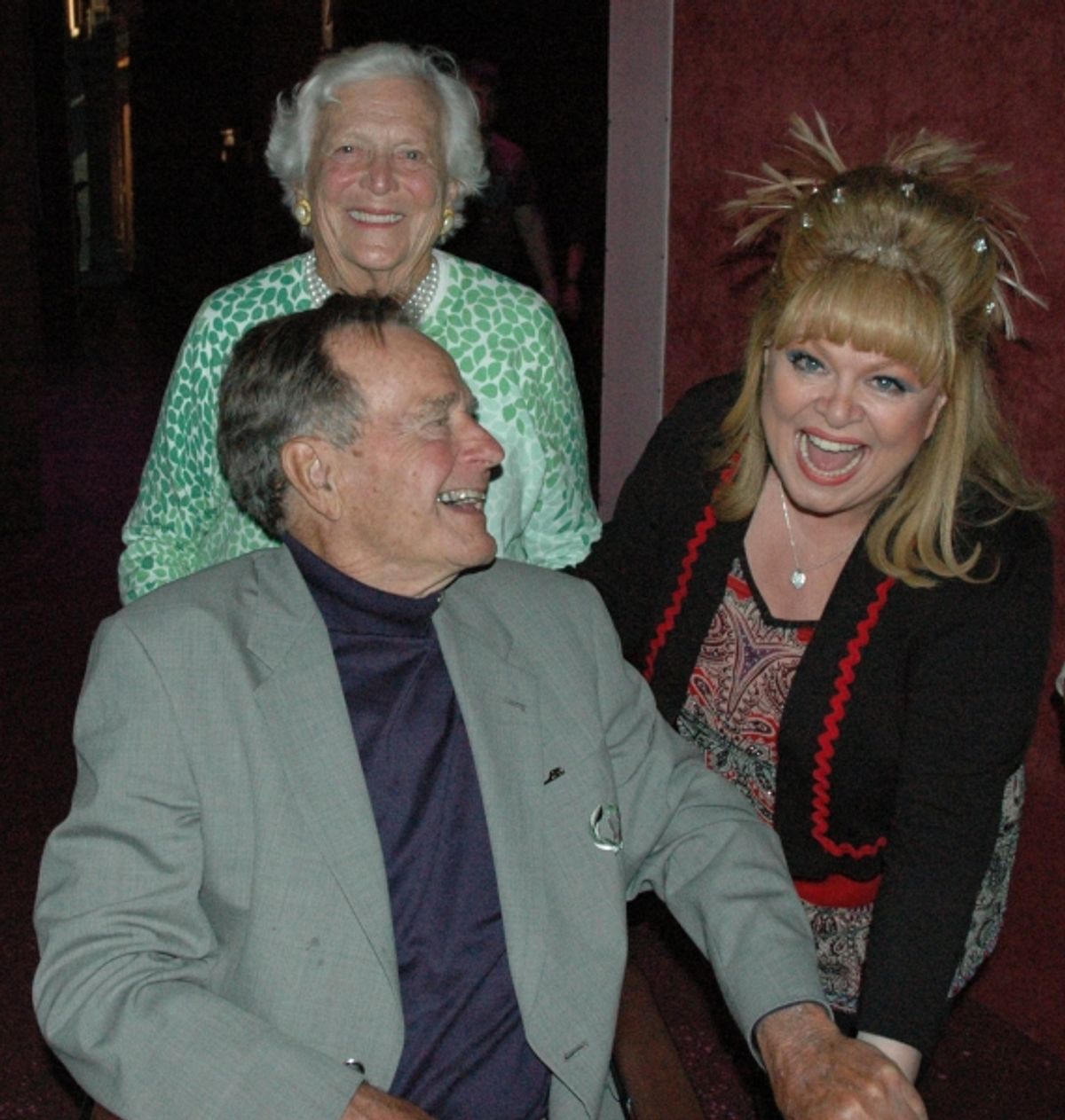 Barbara Bush, George H.W. Bush and Sally Struthers at 