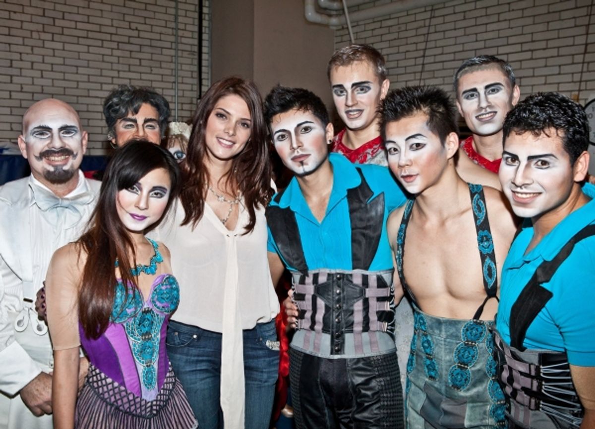 Ashley Greene and Zarkana Cast Members at 