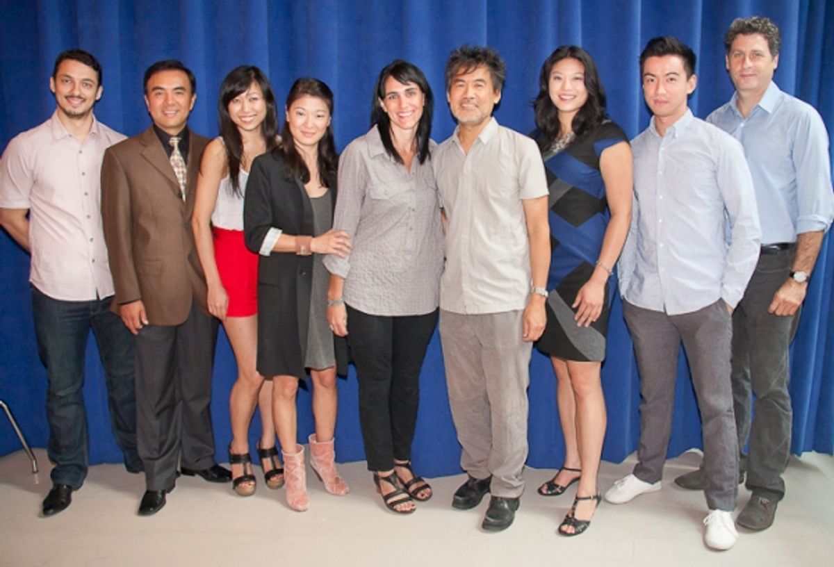 Stephen Pucci, Larry Lei Zhang, Angela Lin, Jennifer Lim, Leigh Silverman, David Henry Hwang, Christine Lin, Johnny Wu, and Gary Wilmes at 