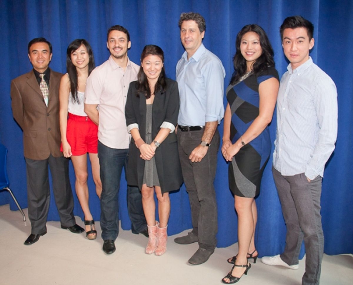 Larry Lei Zhang, Angela Lin, Stephen Pucci, Jennifer Lim, Gary Wilmes, Christine Lin, and Johnny Wu at 