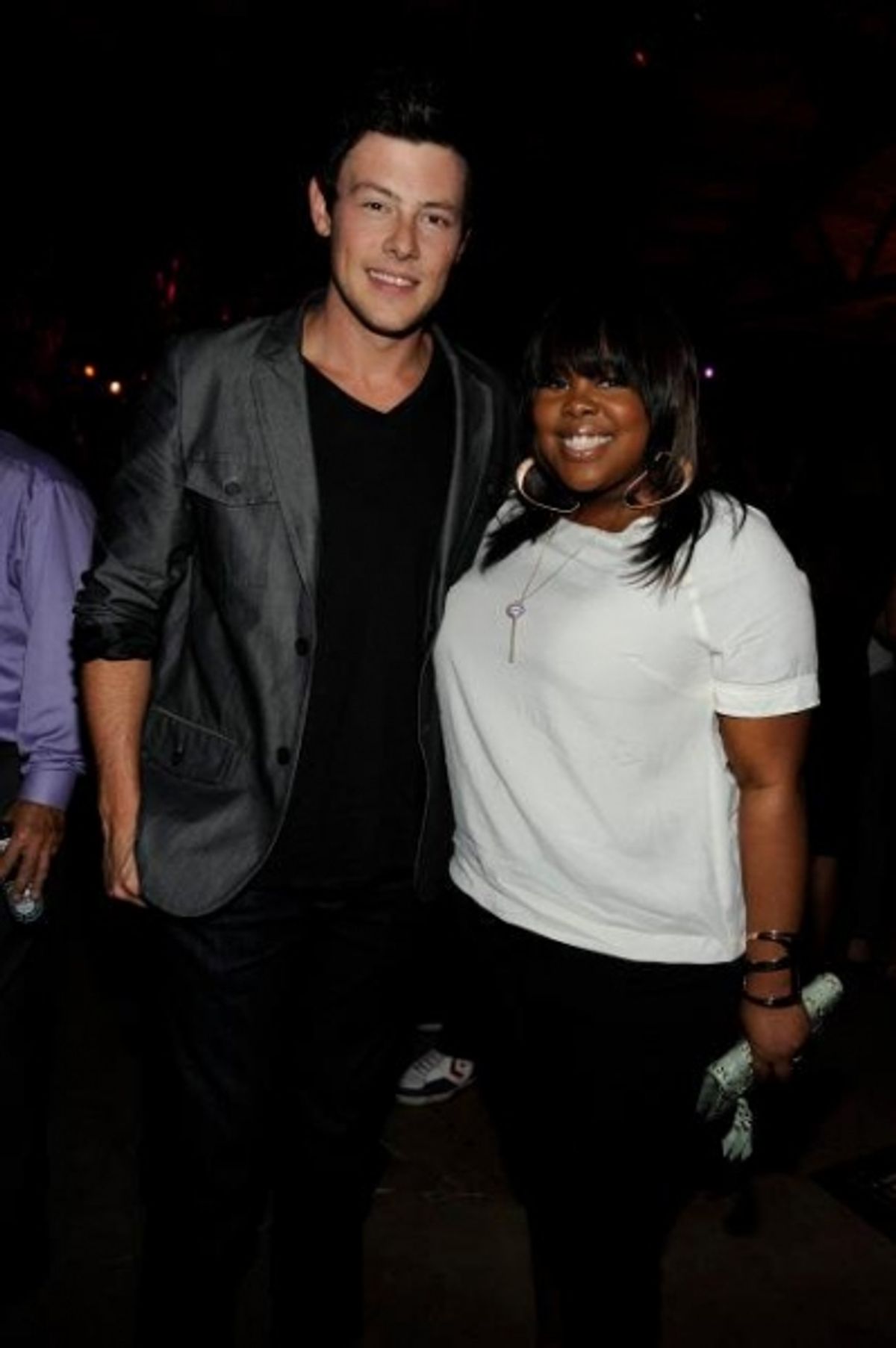 Cory Monteith and Amber Riley at 