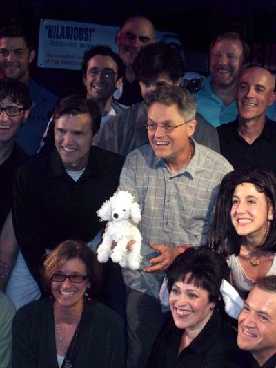 Jonathan Demme (center) with the SILENCE! The Musical company
 Photo