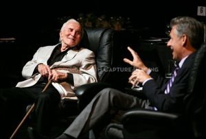 Kirk Douglas (L) talks on stage with CTG Artistic Director Michael Ritchie
@ BroadwayWorld Kirk Douglas (L) talks on stage with CTG Artistic Director Michael Ritchie
Photo