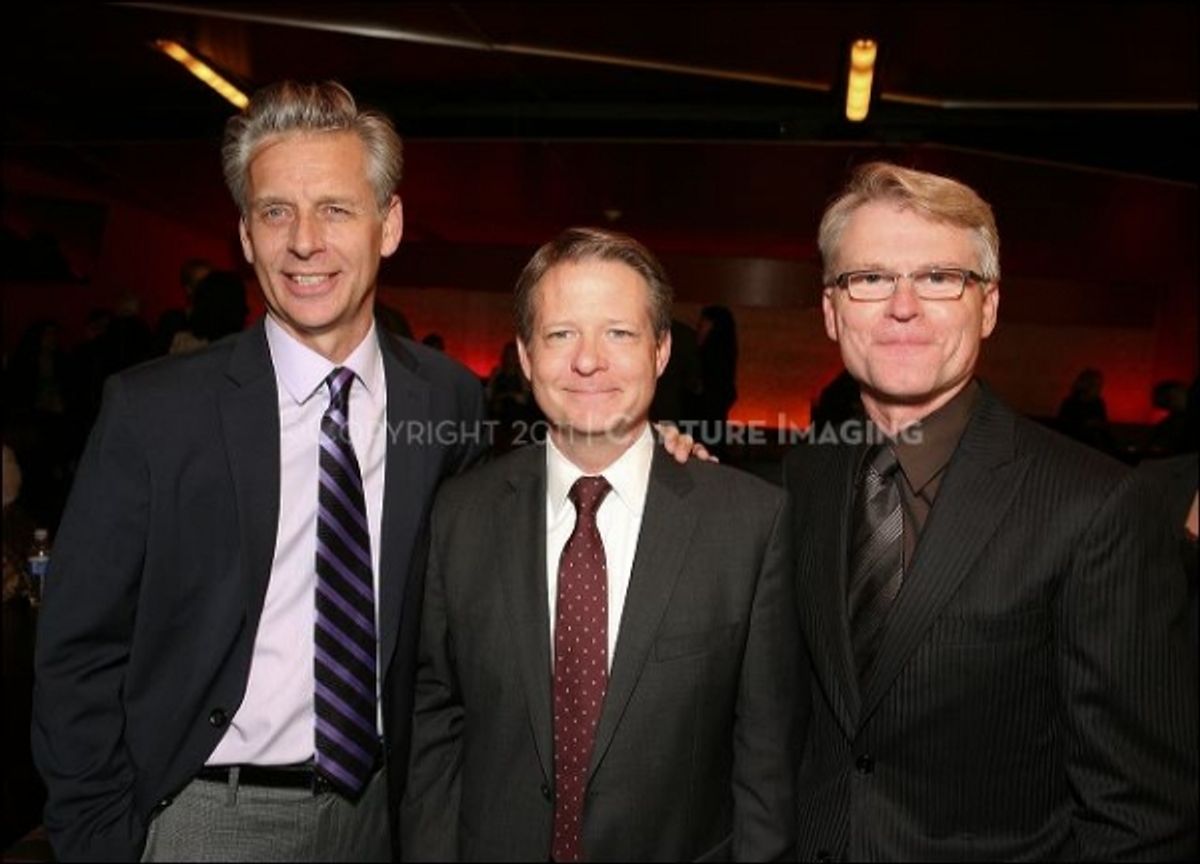 CTG Artistic Director Michael Ritchie, CTG Board President William H. Ahmanson and CTG Managing Director Edward L. Rada
 at 