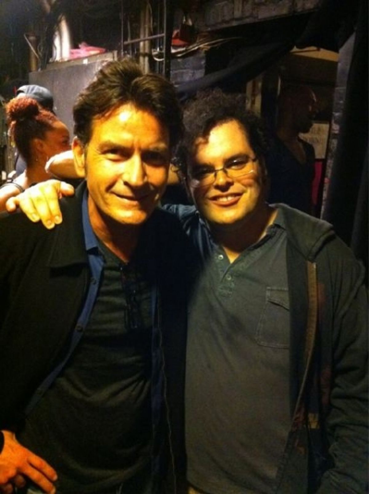 Charlie Sheen, Josh Gad at 