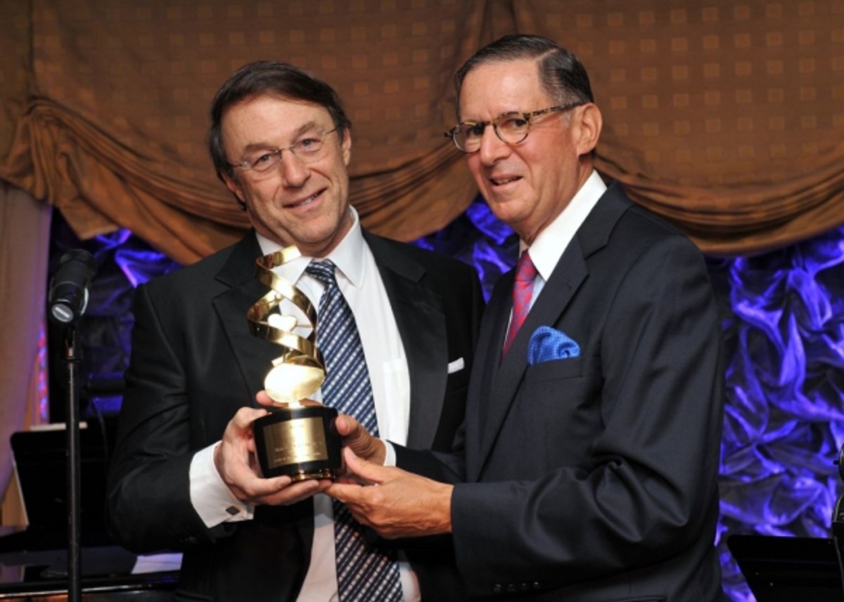 Board Chairman Ed Stern presented the Music Has Power Award to film director/producer Jim Kohlberg for bringing public attention to music's power to heal with his movie 'The Music Never Stopped.' at 