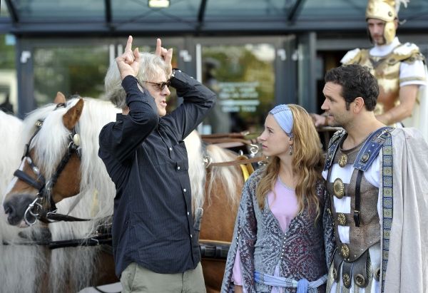 Stewart Copeland, actress Janzine Euwe and actor Sebastian Thrun Photo