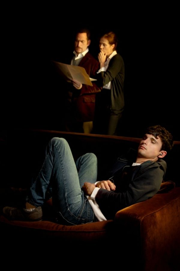 Tyler Lea as David Campbell. Background (L-R): David M. Pincus as Dr. Campbell (David Photo