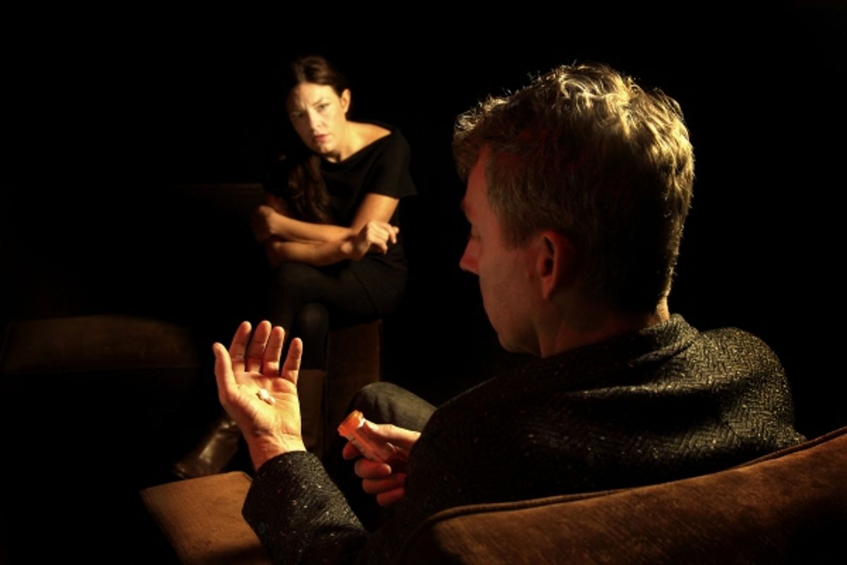 Coco Medvitz as Dr. Goodwin and Jonathan Tindle at 