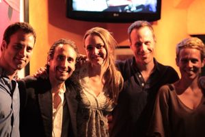Neil Holland, Don DiPaolo, Therese Plaehn, Stephen Belber and Lucie Tiberghien. Photo
