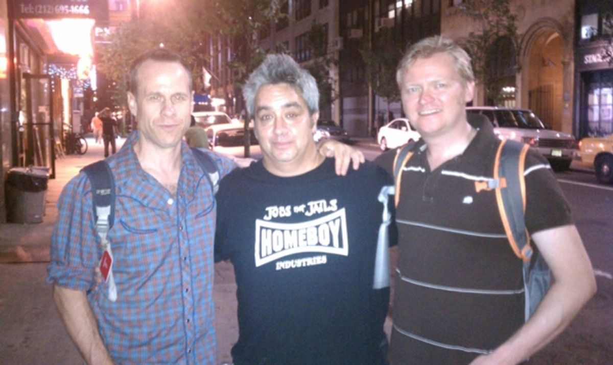 Stephen Belber, Stephen Adly Guirgis and Sam Helfrich. (Credit: DARR Publicity) at 