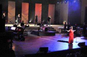 Brent Crayon, Levi Kreis, Ace Young, Brandon Victor Dixon, David Burnham and Frenchie Davis open "New York's Finest" at the Ford Amphitheatre. @ BroadwayWorld Brent Crayon, Levi Kreis, Ace Young, Brandon Victor Dixon, David Burnham and Frenchie Photo