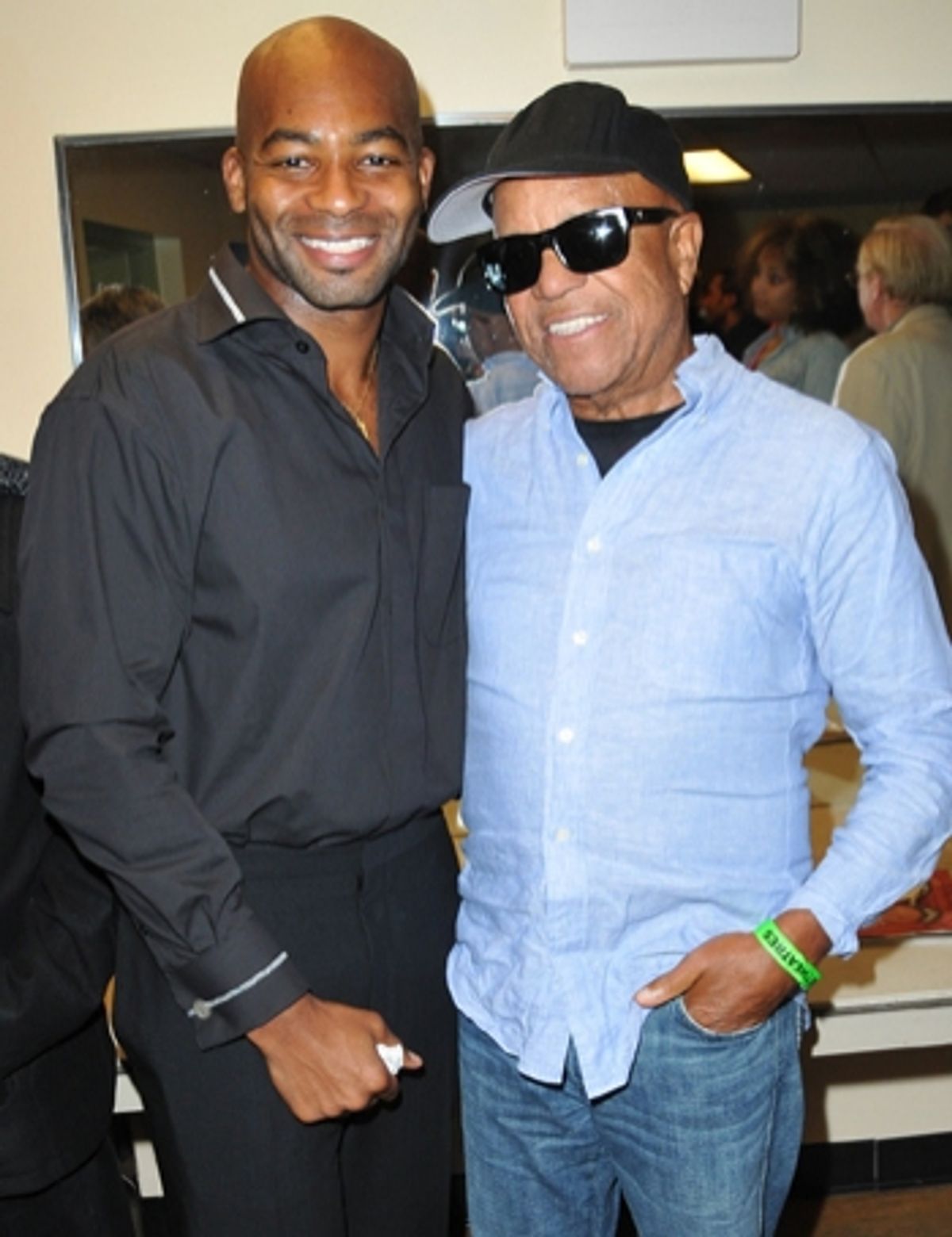 Tony Award-nominee Brandon Victor Dixon with Motown's Berry Gordy at New York's Finest at Ford Amphitheatre at 