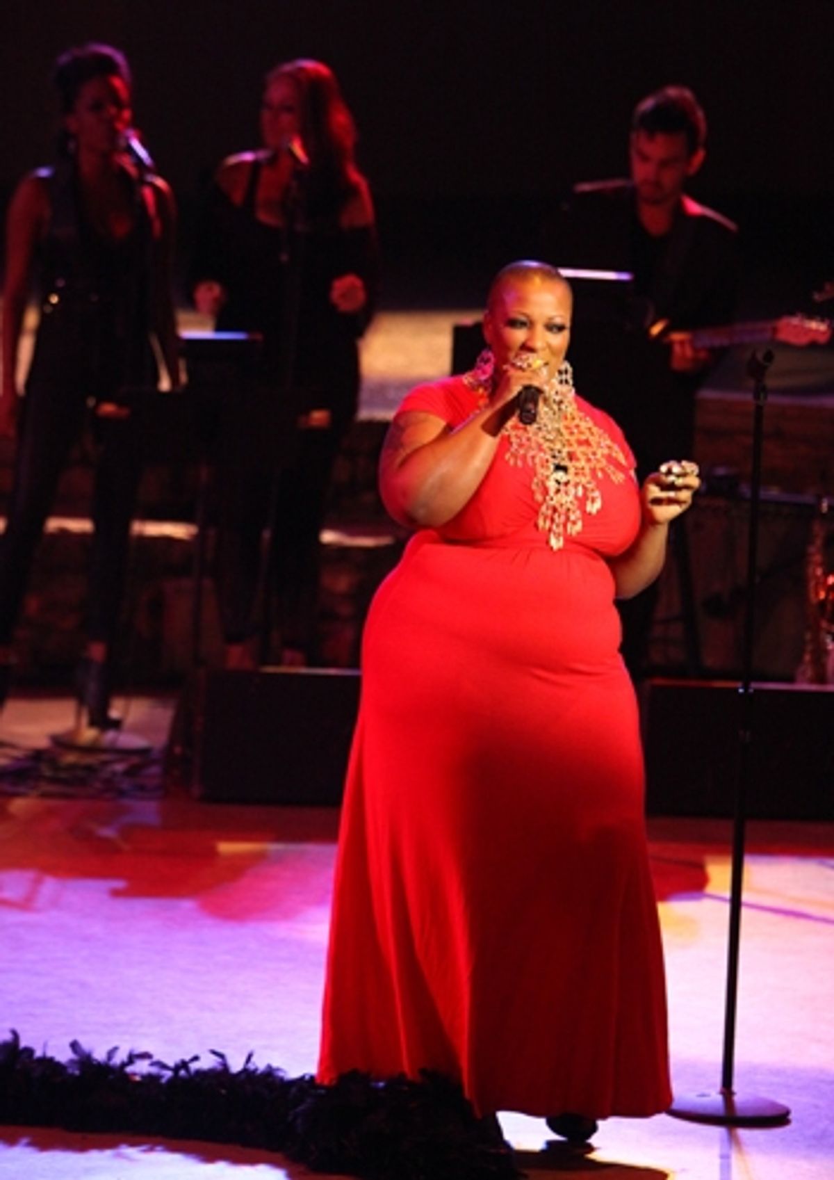 The Voice star Frenchie Davis  in New York's Finest at Ford Amphitheatre at 