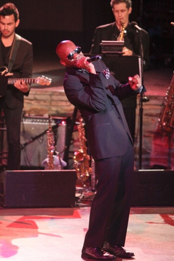 Tony Award-nominee Brandon Victor Dixon with Nick Perez (guitar) and Dave Bass (horns Photo