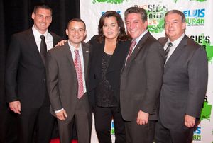 Alex Carr, Giosue Pugliese, Rosie O'Donnell, Assemblyman Matthew Titone, and Radio Ho Photo