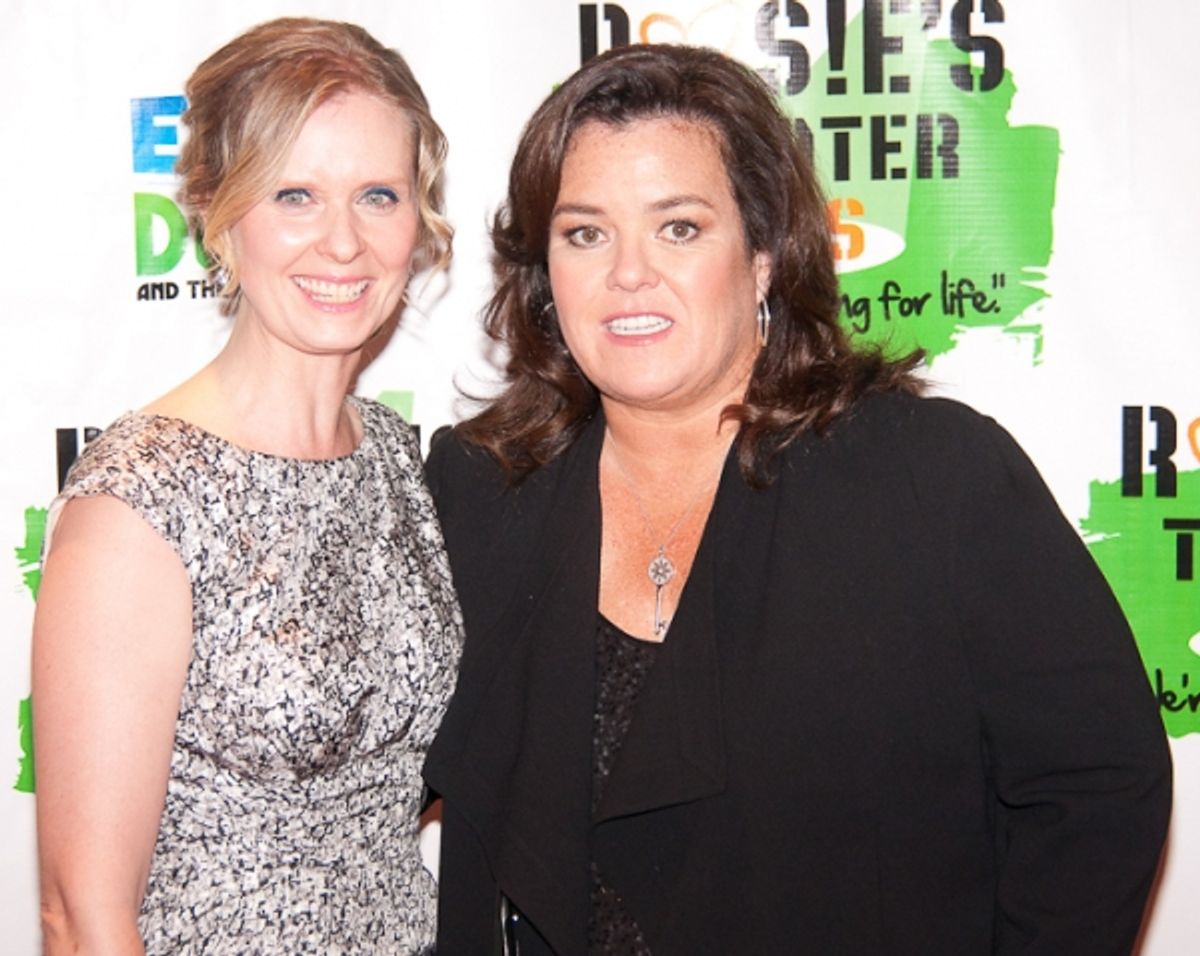 Cynthia Nixon and Rosie O'Donnell at 