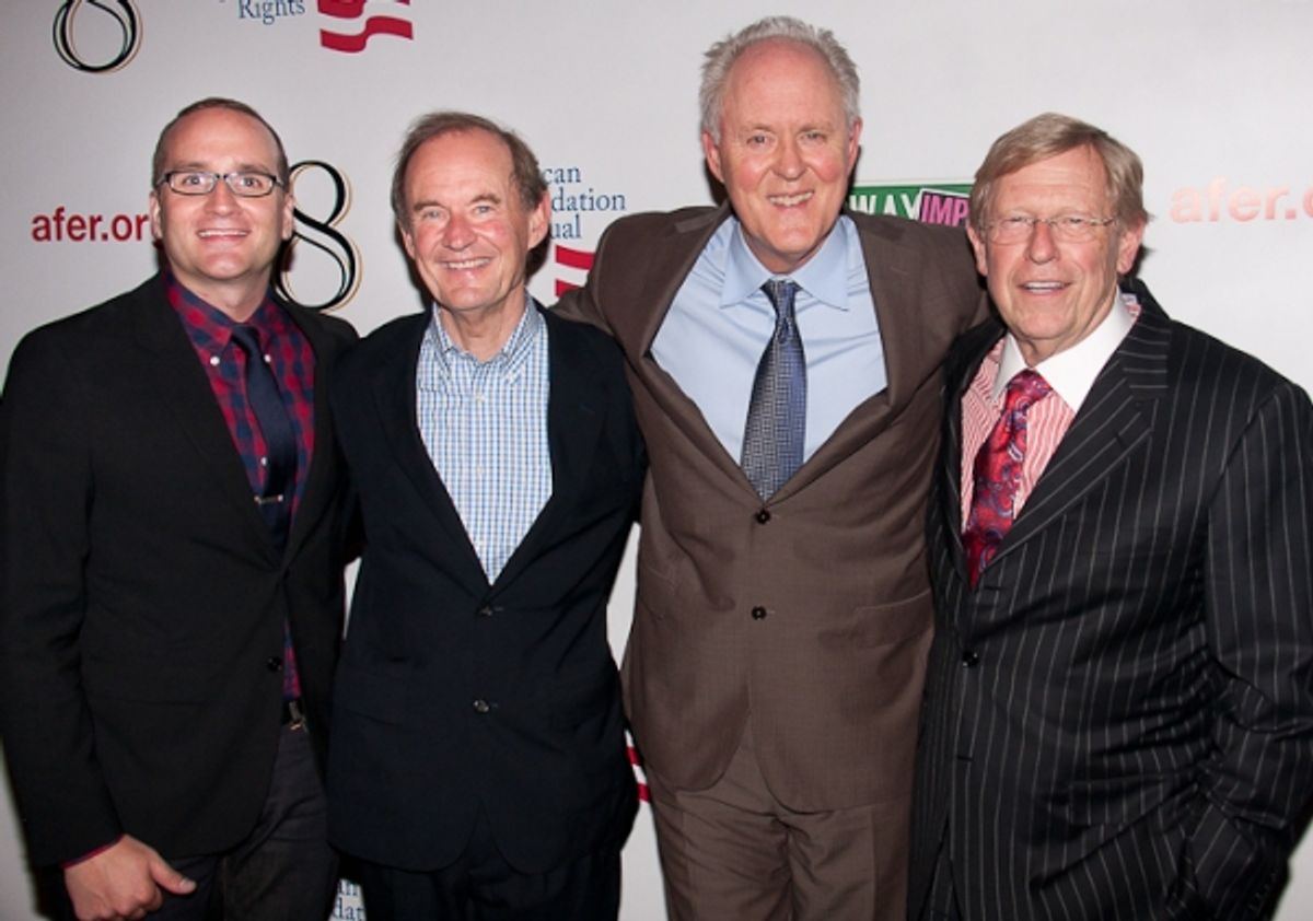 Chad Griffin, David Boies, John Lithgow, and Theodore Olson at 