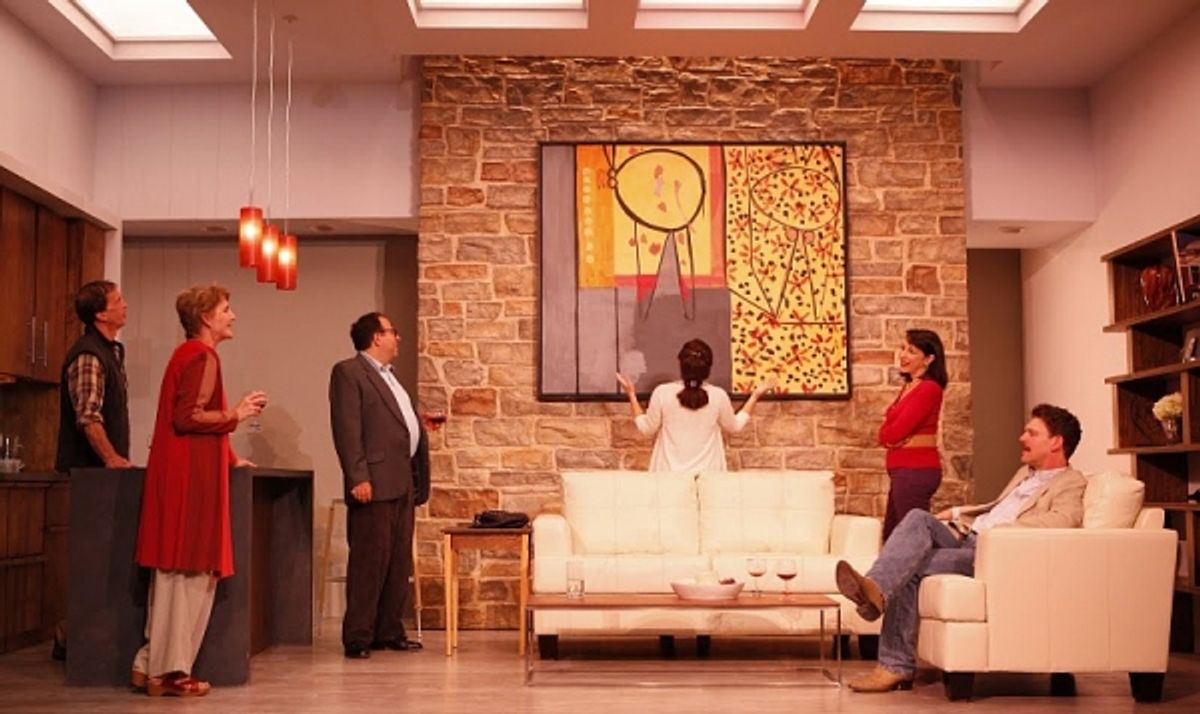 Bob Manus (Ken Loring), David Wirth (Tim McCall), Liz Frost (Janice McCall), Jill Melanie Wirth (Sandy Loring), Brit Herring (Phil Barrett),  and Tracy Newirth (Polly Barrett) at 